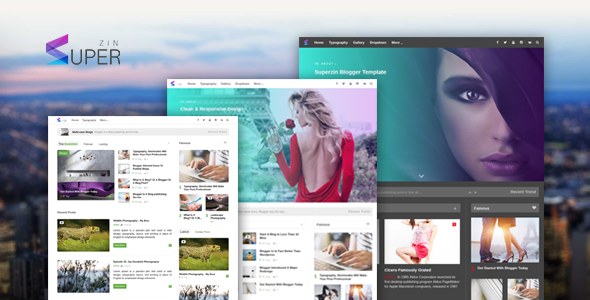 Superzin Responsive Blogging Magazine Blogger Template