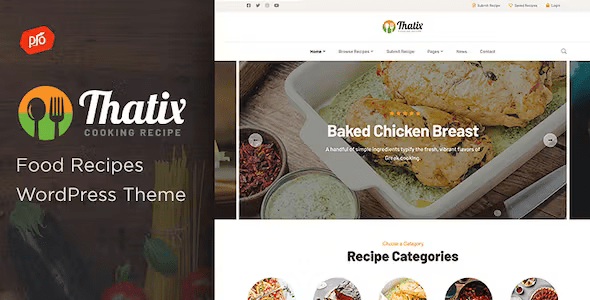 Thatix Food Recipes Theme