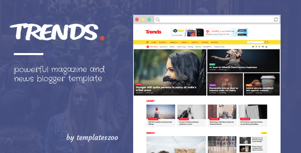 Trends News Magazine Responsive Blogger Template