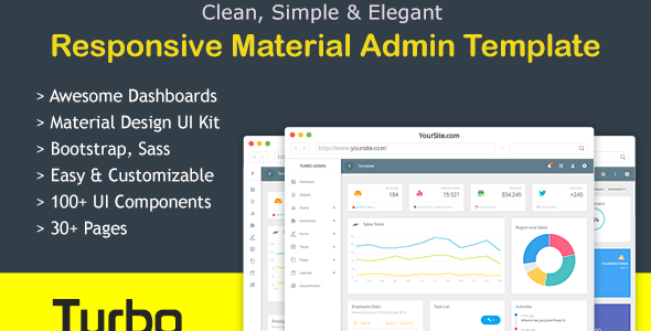 Turbo Admin Responsive Admin Dashboard Template Web App Kit