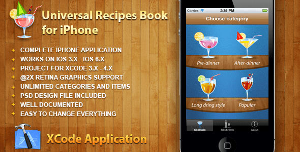 Universal Recipes Book for iPhone for iOS 3.x