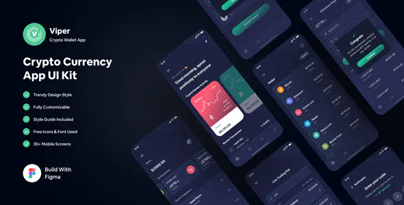 Viper Crypto Wallet App Figma Template