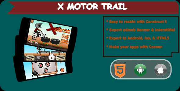 X Motor Trail HTML5 Mobile Game Construct 3